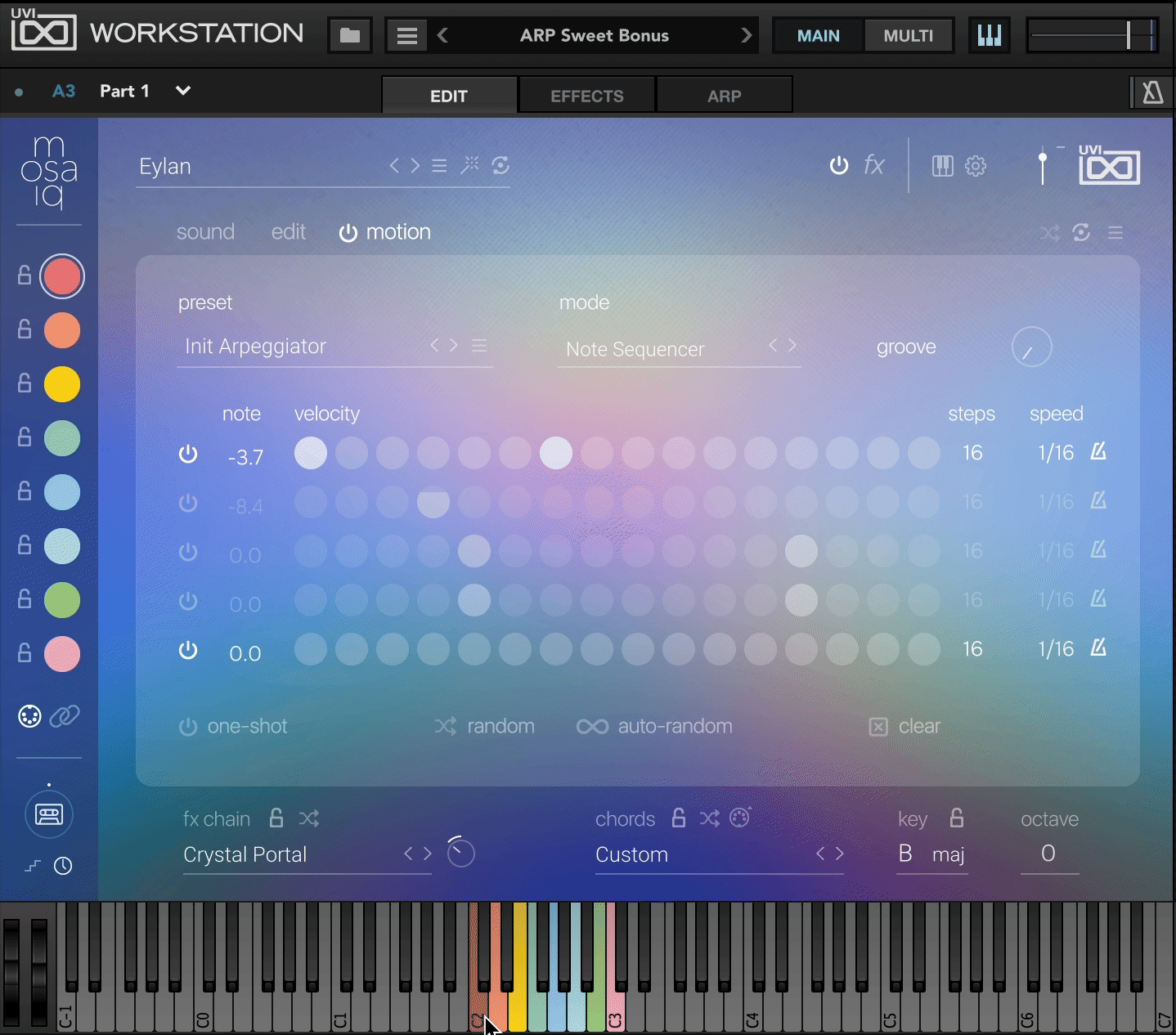 Note sequencer